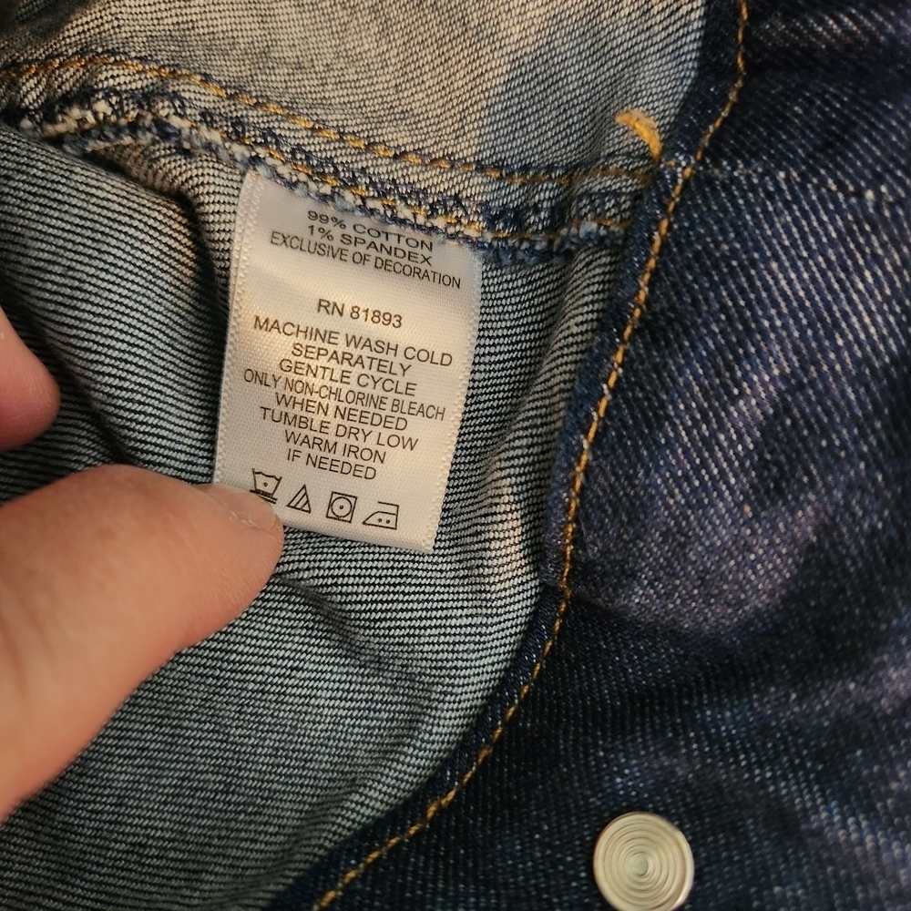 Isaac Mizrahi Jacket Classic Blue Jean Jacket, Sz 20W - Picture 12 of 13